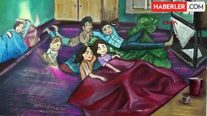 Erzurum Raci Alkır Güzel Sanatlar Lisesi, Gazze'ye destek için tablo bağışladı