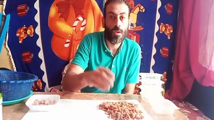 طريقه تمليح العقر او الروبيان لصيد الاسماك وطريقه تخزينه (2)