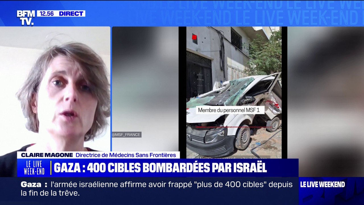 Claire Magone, directrice de MSF: "Un convoi humanitaire a été ciblé par les forces israéliennes" à Gaza