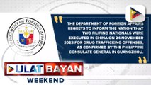 Pagbitay sa dalawang Pinoy sa China dahil sa drug trafficking, kinumpirma ng DFA