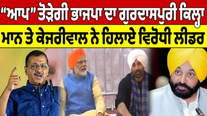 ਆਪ ਤੋੜੇਗੀ ਭਾਜਪਾ ਦਾ ਗੁਰਦਾਸਪੁਰੀ ਕਿਲ੍ਹਾ, ਮਾਨ ਤੇ ਕੇਜਰੀਵਾਲ ਨੇ ਹਿਲਾਏ ਵਿਰੋਧੀ ਲੀਡਰ |OneIndia Punjabi