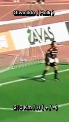 Givanildo , Brazilian player 210 km / h speed .