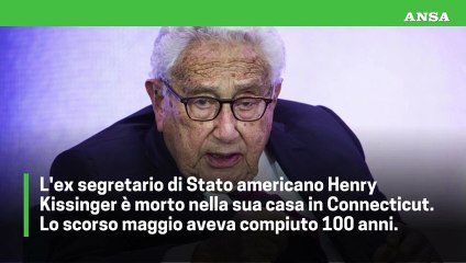 Addio a Henry Kissinger