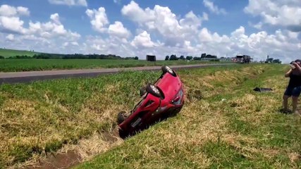 Capotamento é registrado na rodovia BR-163
