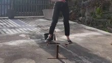 Skateboard, Anne ein bisschen sliden auf der Terrasse