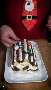 Recette de Bûche de Noël simple et rapide à faire ! #Dailyfood #Noël #Buchedenoel #cuisine
