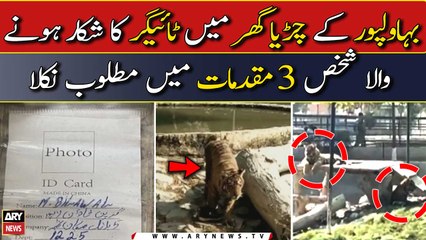 Bahawalpur Zoo Incident: Tiger Ka Shikar Honay Wala Shaks 3 Cases Mein Matloob