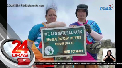 Mga lolang edad 64 at 65, naakyat ang Mt. Apo na pinakamataas na bundok sa Pilipinas | 24 Oras