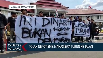 Tolak Nepotisme, Mahasiswa di Malang Turun ke Jalan