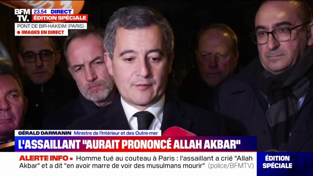 Homme tué à Paris: l'assaillant aurait prononcé les mots 'Allahou Akbar' , affirme Gérald Darmanin