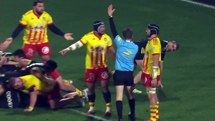 TOP 14 - Essai de Pierre BOURGARIT (SR) - Stade Rochelais - USA Perpignan