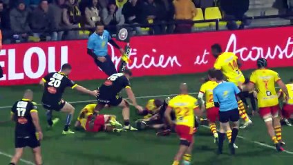 TOP 14 - Essai de Reda WARDI (SR) - Stade Rochelais - USA Perpignan