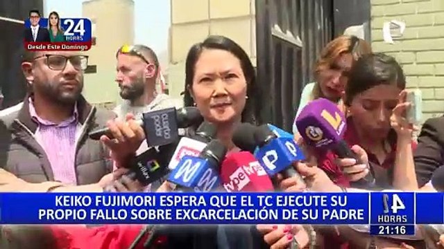 Keiko Fujimori sobre indulto a su padre: Ahora corresponde que el TC ejecute su propio fallo