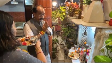 मतगणना के पहले छत्तीसगढ़  भाजपा प्रदेश अध्यक्ष अरुण साव जी ने भगवान से आशीर्वाद लिया