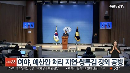 여야, 예산안 처리 지연·쌍특검 장외 공방