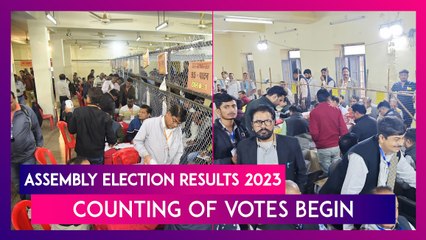 Скачать видео: Assembly Election Results 2023: Counting Of Votes Begin In Rajasthan, MP, Telangana & Chhattisgarh