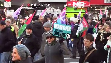 شاهد: مظاهرة تضامنية جديدة دعما للفلسطينيين في باريس