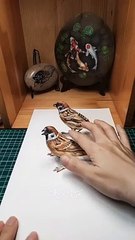 ❤️3d Drawing Birds _ Creative Drawing Ideas—Catch This Bird❤️#shorts #3dart #3ddrawing