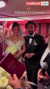 5 aylık aşkta mutlu son! Oyuncu Alina Boz ile işletmeci Umut Evirgen evlendi