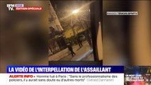 Attaque au couteau à Paris: les images de l'interpellation de l'assaillant