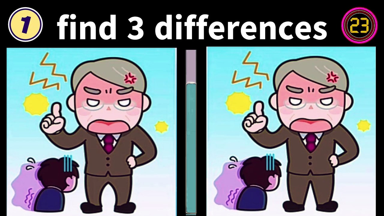 find the differences (spot the differences) only genius can find it.