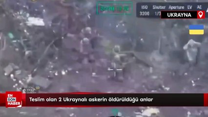 Teslim olan 2 Ukraynalı askerin öldürüldüğü anlar