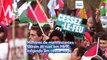 Manifestações de apoio aos palestinianos de Gaza em várias cidades do mundo