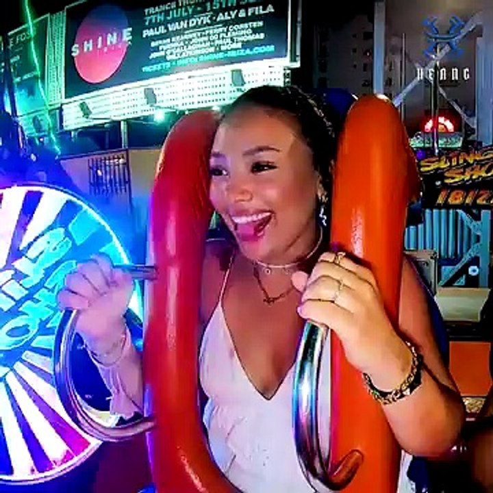 Beautiful Girl Passing Out Funny Slingshot Ride Compilation
