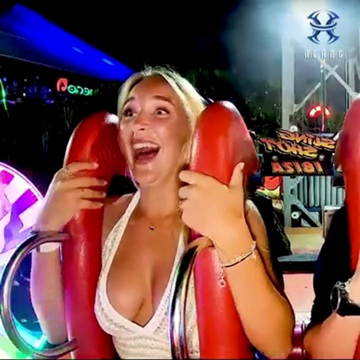 Funny Slingshot Ride Compilation I  Girls Passing Out 2023
