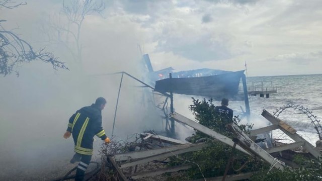 Restoran alev alev yandı