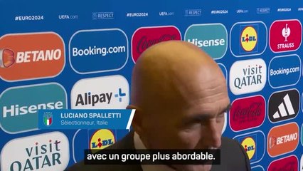 Italie - Spalletti : "Nous aurions préféré un groupe plus abordable"