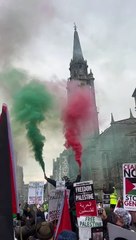 Palestine protesters in Edinburgh