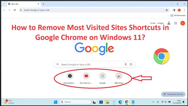 How to Remove Most Visited Sites Shortcuts in Google Chrome on Windows 11?
