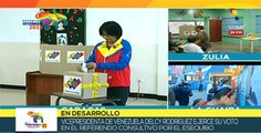 Vicepresidenta de Venezuela ejerce derecho al voto en referendo del Esequibo