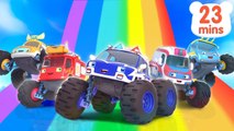 Five Monster Trucks Song _ Cars for Kids _ Car Cartoon _ Kids Songs _ BabyBus