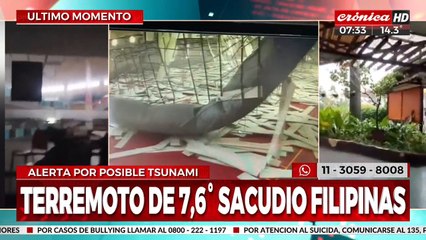 Impactantes imágenes: Un potente terremoto en Filipinas disparó una alerta de tsunami