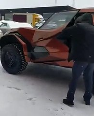 Russian garage enthusiasts create their own version of the Cybertruck, naming it 'Bizula'