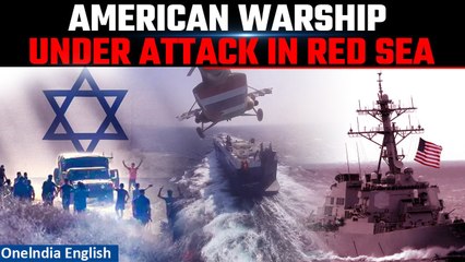 Download Video: US Warship Under Attack: Drone Attack On US Warship in Red Sea Amid Israel-Hamas Conflict| Oneindia