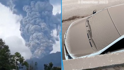 Video herunterladen: Indonésie : un volcan en éruption, des cendres à 3 km de haut et des randonneurs recherchés