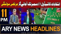 ARY News 11 PM Headlines 3rd December 2023 | Election 2024 - Info Minister Solangi's reaction