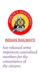 #Don't miss these numbers...IR, #Indian Railways important numbers while travelling, #Passengers convenience upheld