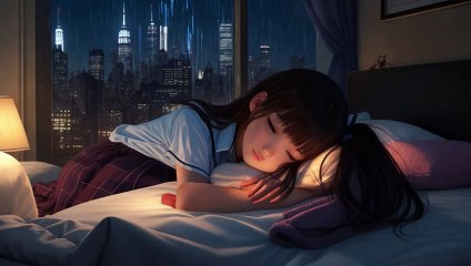Soothing Sleep Melodies with Gentle Rain Sounds | Alleviating Anxiety, Tranquil Piano Music for Relaxation and Calmness