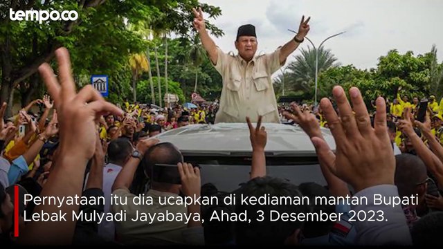 Prabowo Mengaku Tak Berani Bikin Klaim Didukung Jokowi