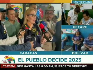 Rectora del CNE Rosalba Gil indica que el proceso electoral transcurre con total normalidad