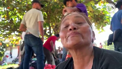 Mujer hondureña que viaja en caravana migrante narra su historia: “Primero muerta a que me lleven de vuelta”