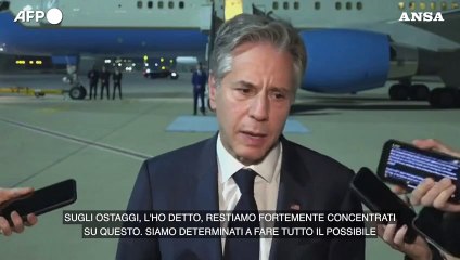 Blinken: "Siamo fortemente concentrati sulla liberazione degli ostaggi"