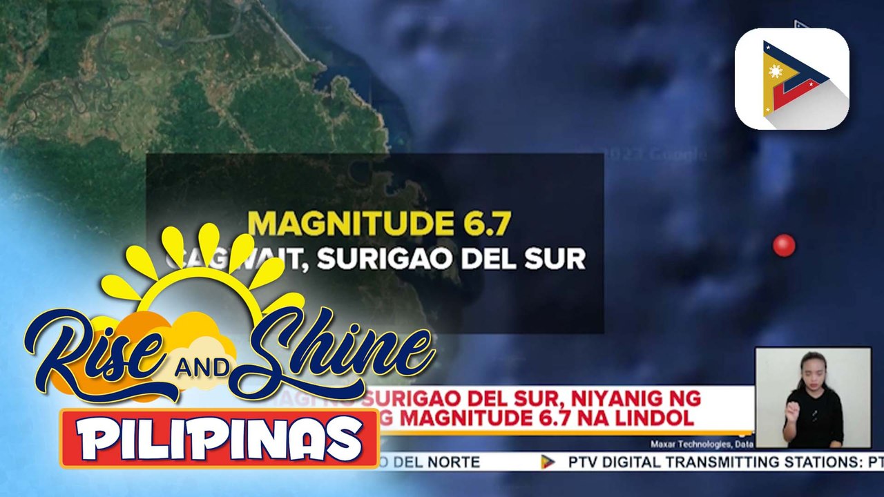 Bahagi ng Surigao del Sur, niyanig ng panibagong magnitude 6.7 na lindol