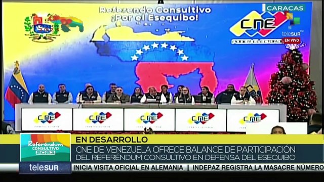 Venezuela: CNE ofrece balance de participación en el referéndum consultivo sobre el Esequibo