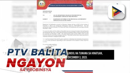 Mga klase sa Davao del Norte, suspendido ngayong Lunes