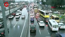 Haftanın ilk iş gününde... İstanbul'da trafik yoğunluğu